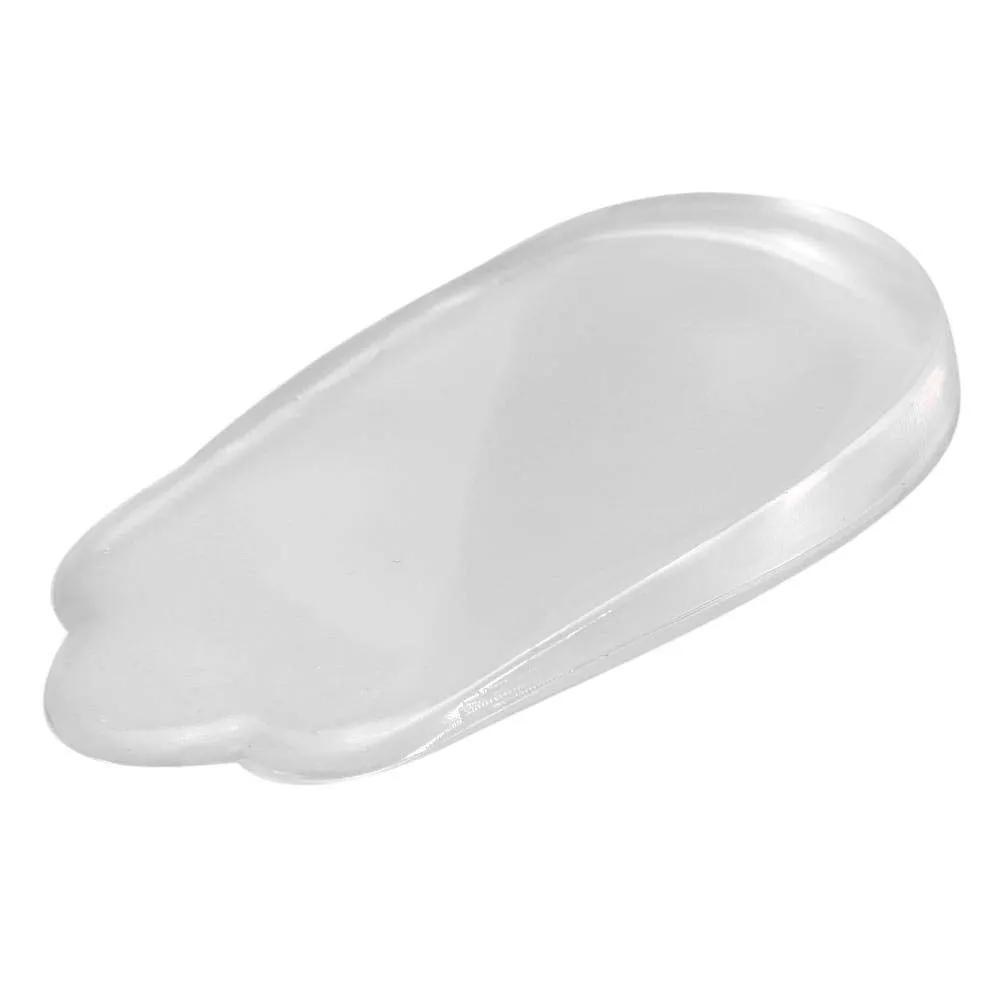 1 Pair of Heel Lift Insert Pad Cushion Heel Sleeves Pads Silicone Transparent Support Cups for Relieving Heel Pain O/X Legs Correction Support Cups