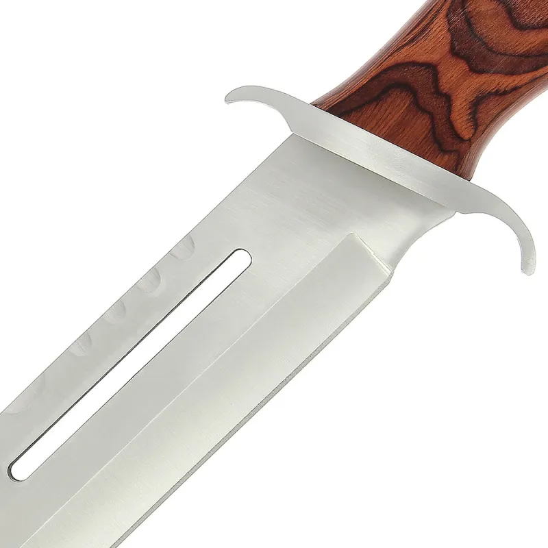 17" Rambo First Blood III Bowie Knife (Spring Steel, D2 Steel are also available) with Sheath-Camping & Hunting Machete
