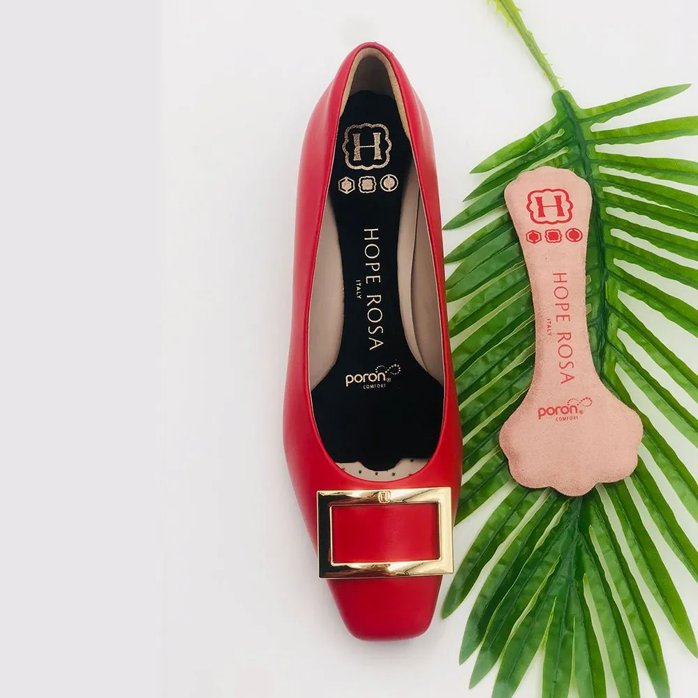 2-Pair of Full Length Cushion Insoles - Black/Rose