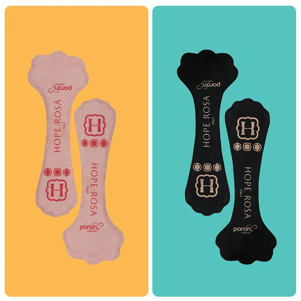 2-Pair of Full Length Cushion Insoles - Black/Rose