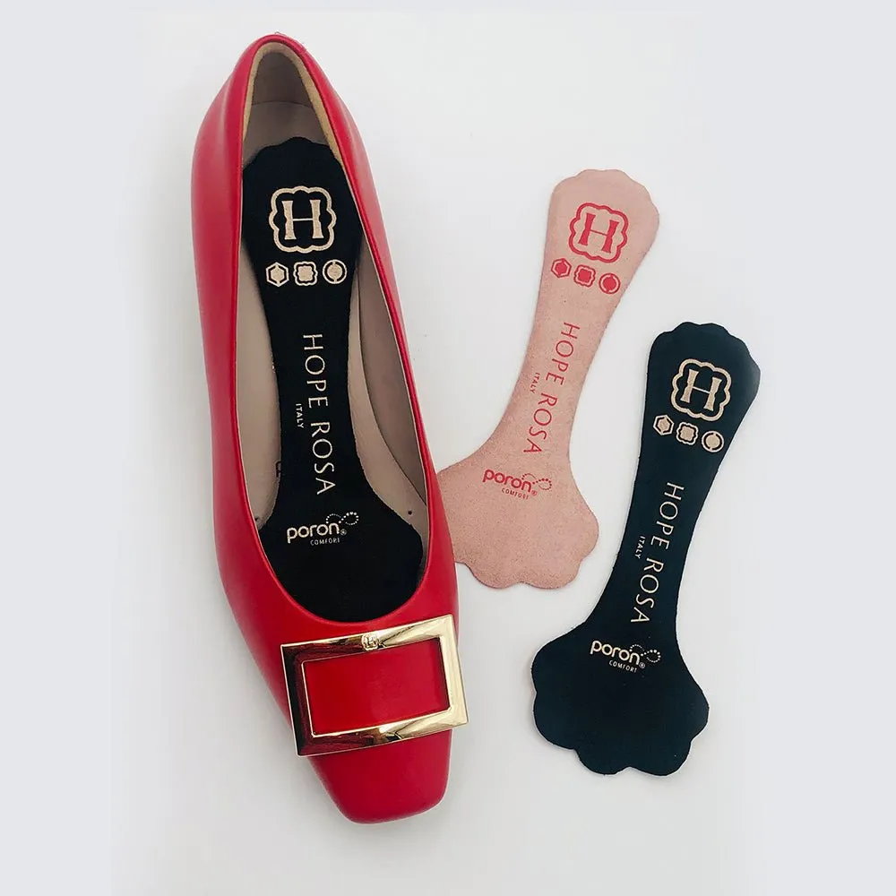 2-Pair of Full Length Cushion Insoles - Black/Rose