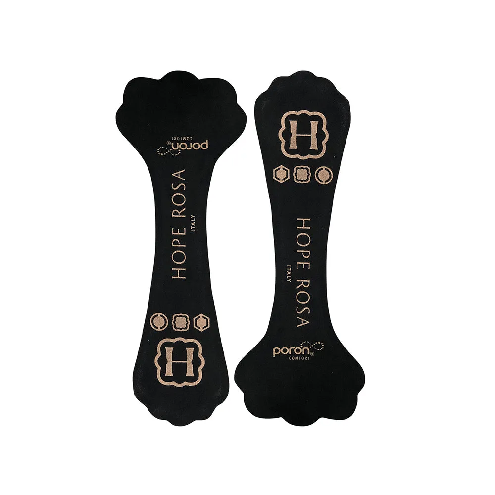 2-Pair of Full Length Cushion Insoles - Black/Rose