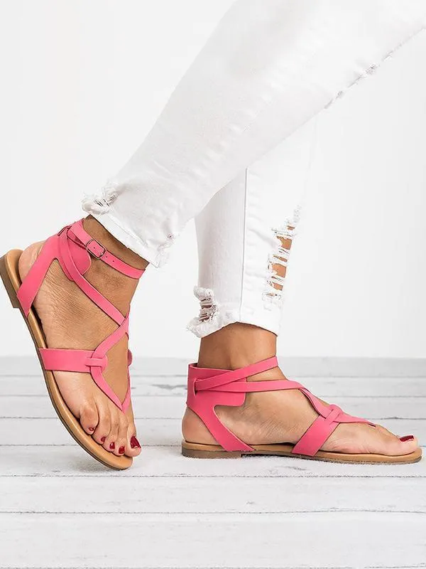 2018 Summer Bandage Beach Flat Sandals For Women