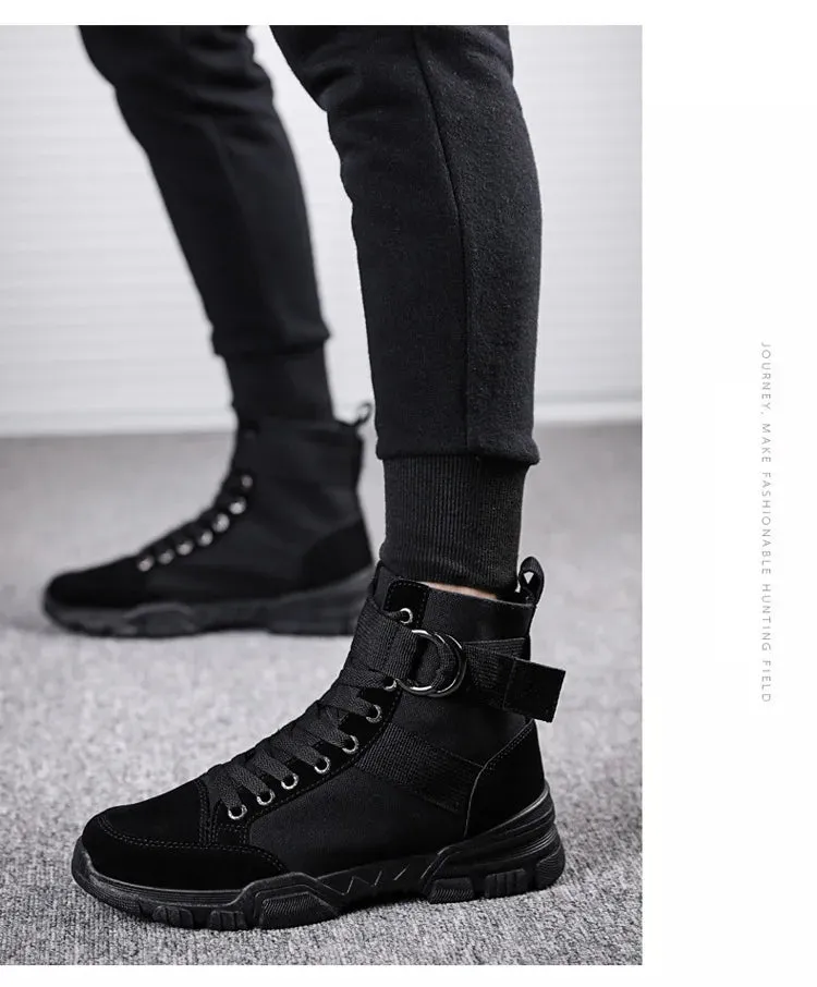 2021 new sports men's shoes fashion high-top mountaineering lightweight breathable canvas sneakers