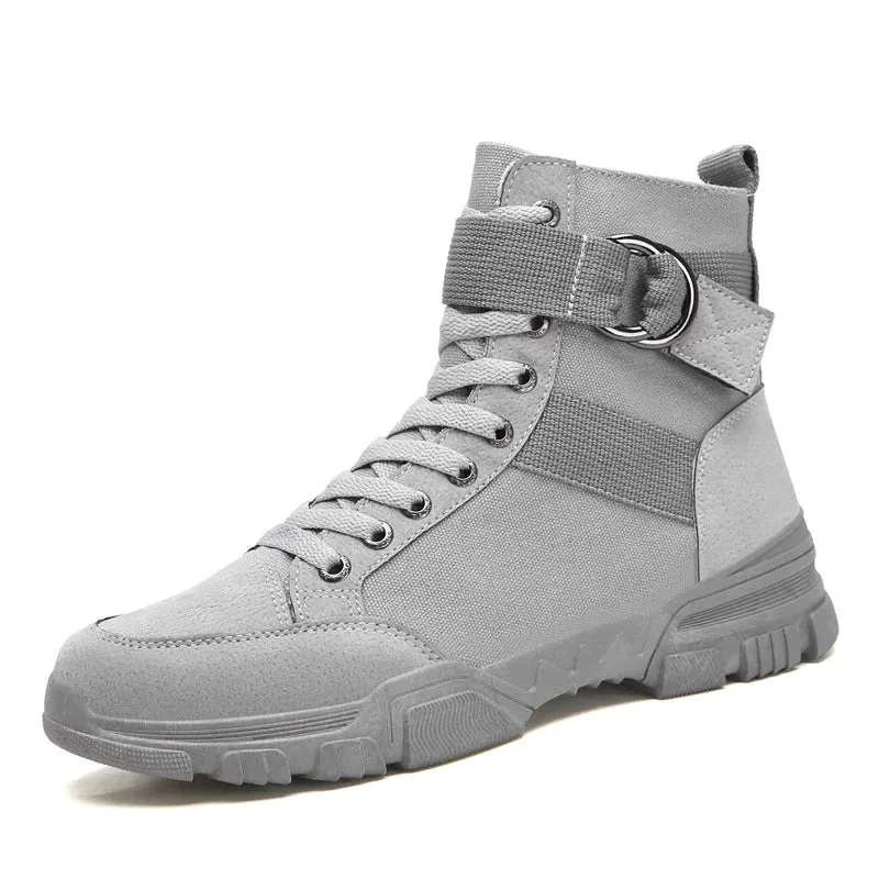 2021 new sports men's shoes fashion high-top mountaineering lightweight breathable canvas sneakers