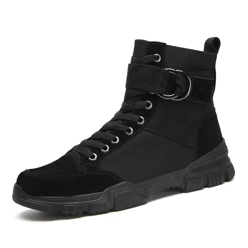 2021 new sports men's shoes fashion high-top mountaineering lightweight breathable canvas sneakers