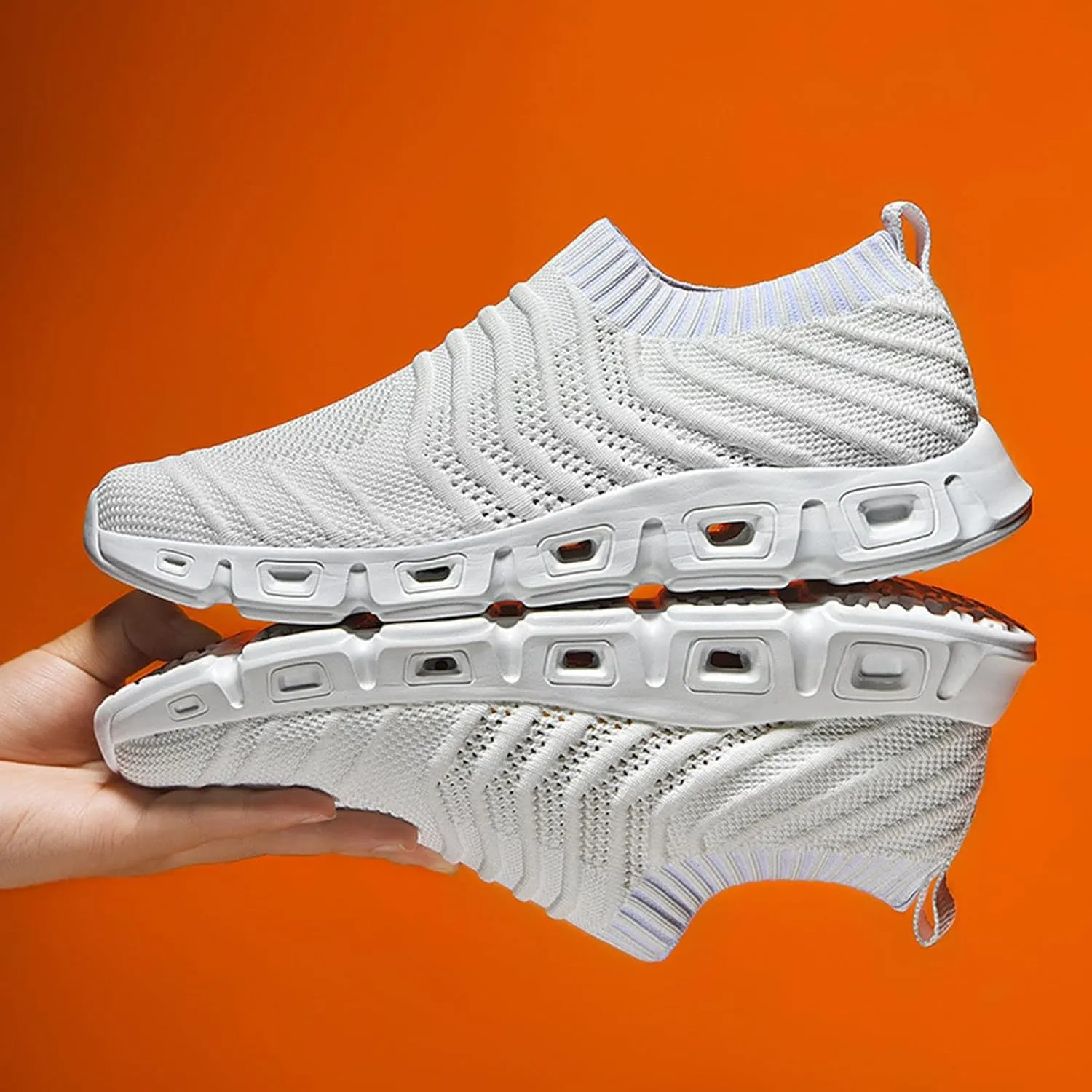 2025 New Men's Hollow Flying Woven Lightweight Breathable Comfortable Decompression Fashion Sneaker Booties for Men