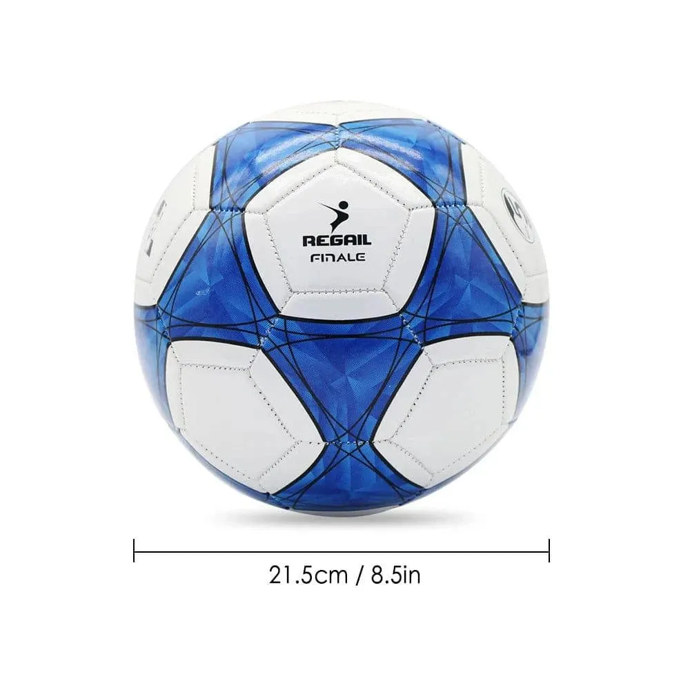 21.5cm/8.5in Size 5 Soccer Ball for Youth Machine Stitched Football for Outdoor Sports Training Match Game