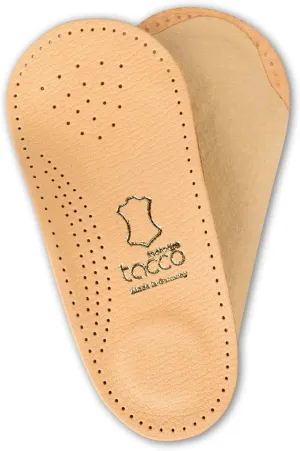 3/4 Light Orthotic Shoe Insoles Inserts Tacco Elastic – Light Arch Support and Shock Absorbing Pads – Vegetable Tanned Leather – Made in Germany (43 EUR/US M10)