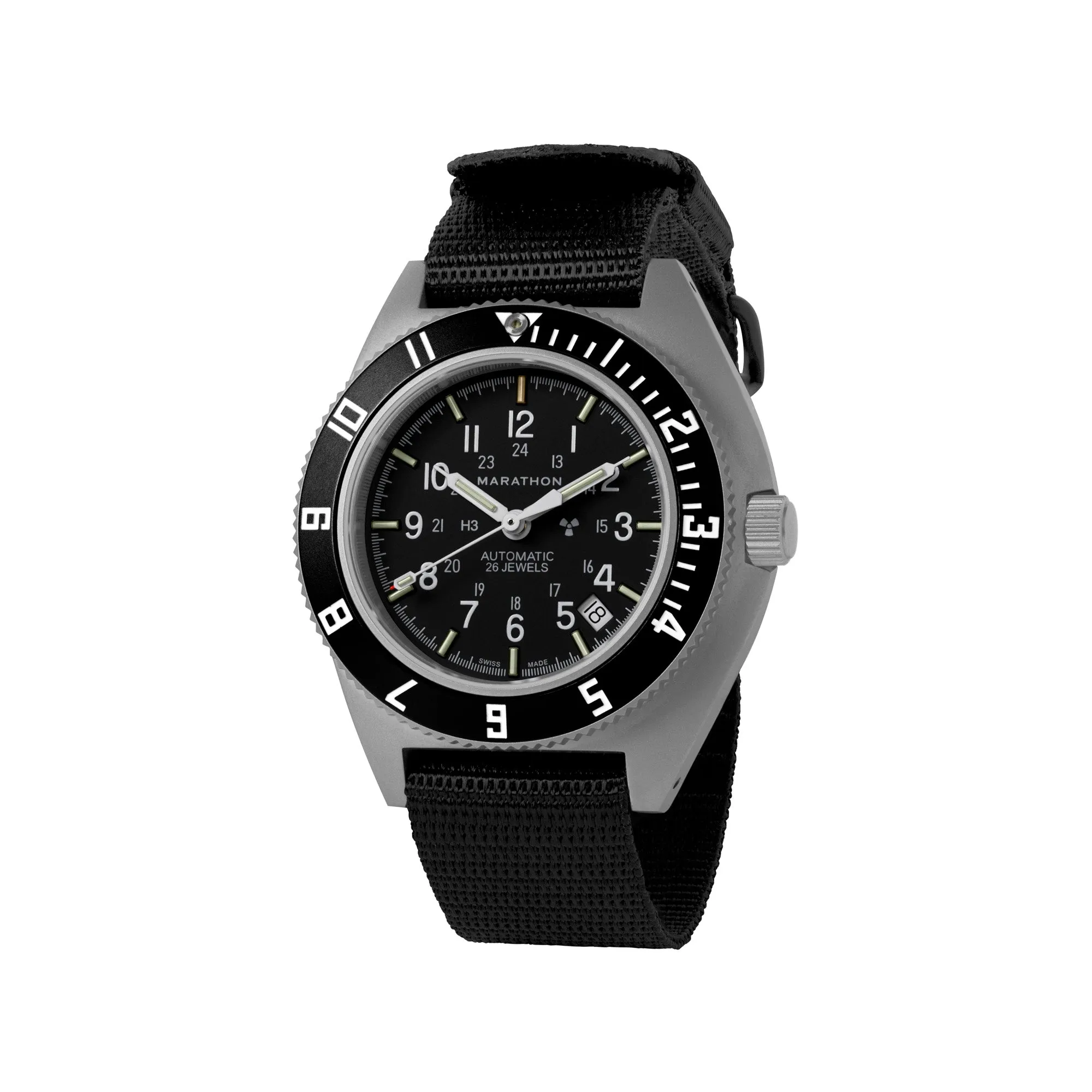 41MM STEEL NAVIGATOR W/ DATE AUTOMATIC (SSNAV-D AUTO) ON BALLISTIC NYLON