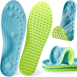 4D Cloud Soles Insoles for Men and Women,Soft Shock Absorption Massage Insoles -Comfort Sports Shoe Inserts Arch Support Insoles, Work Boot Shoe Insole (Blue, M Men 8~9 /Women 9.5)