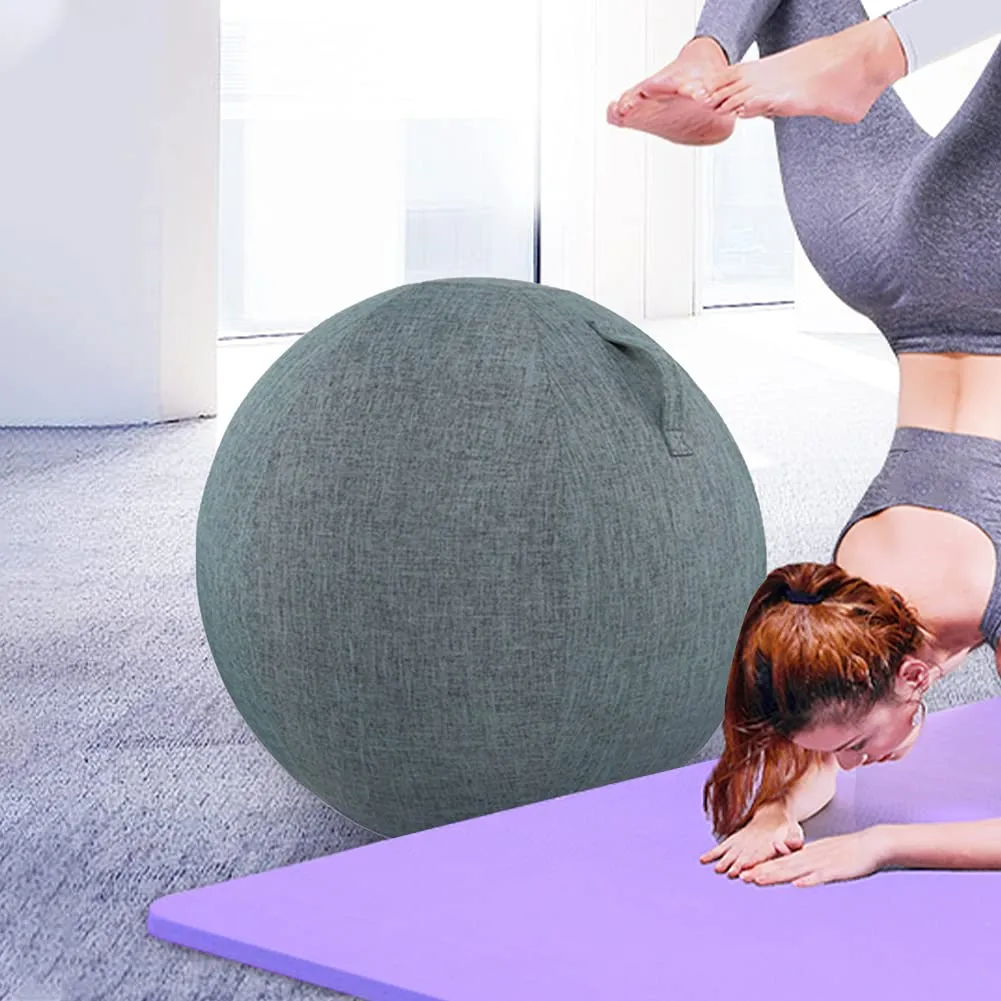 65cm Yoga Ball Cover With Handle, Sitting Ball Chair Protection for Fitness Yoga Ball Gym Training, Machine Washable