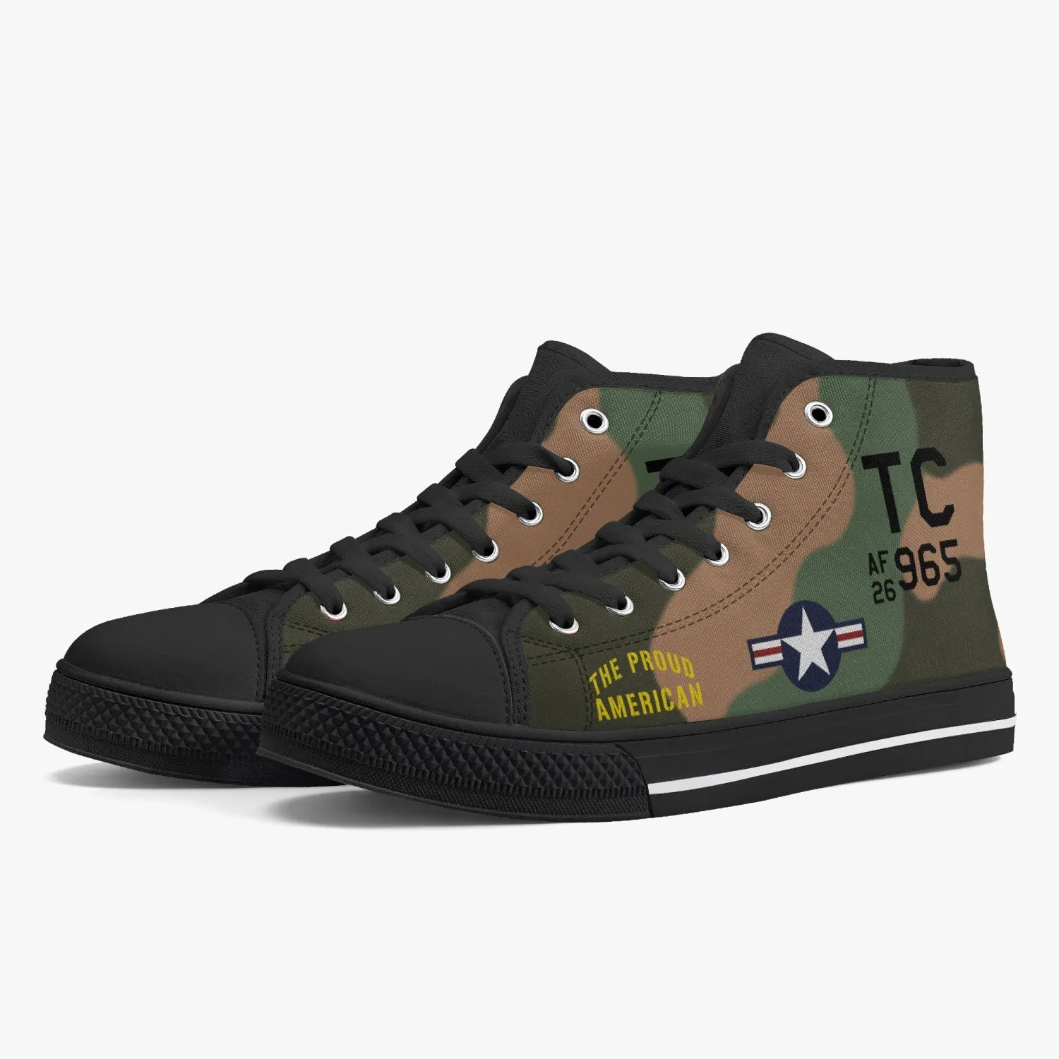 A-1 Skyraider "The Proud American" High Top Canvas Shoes