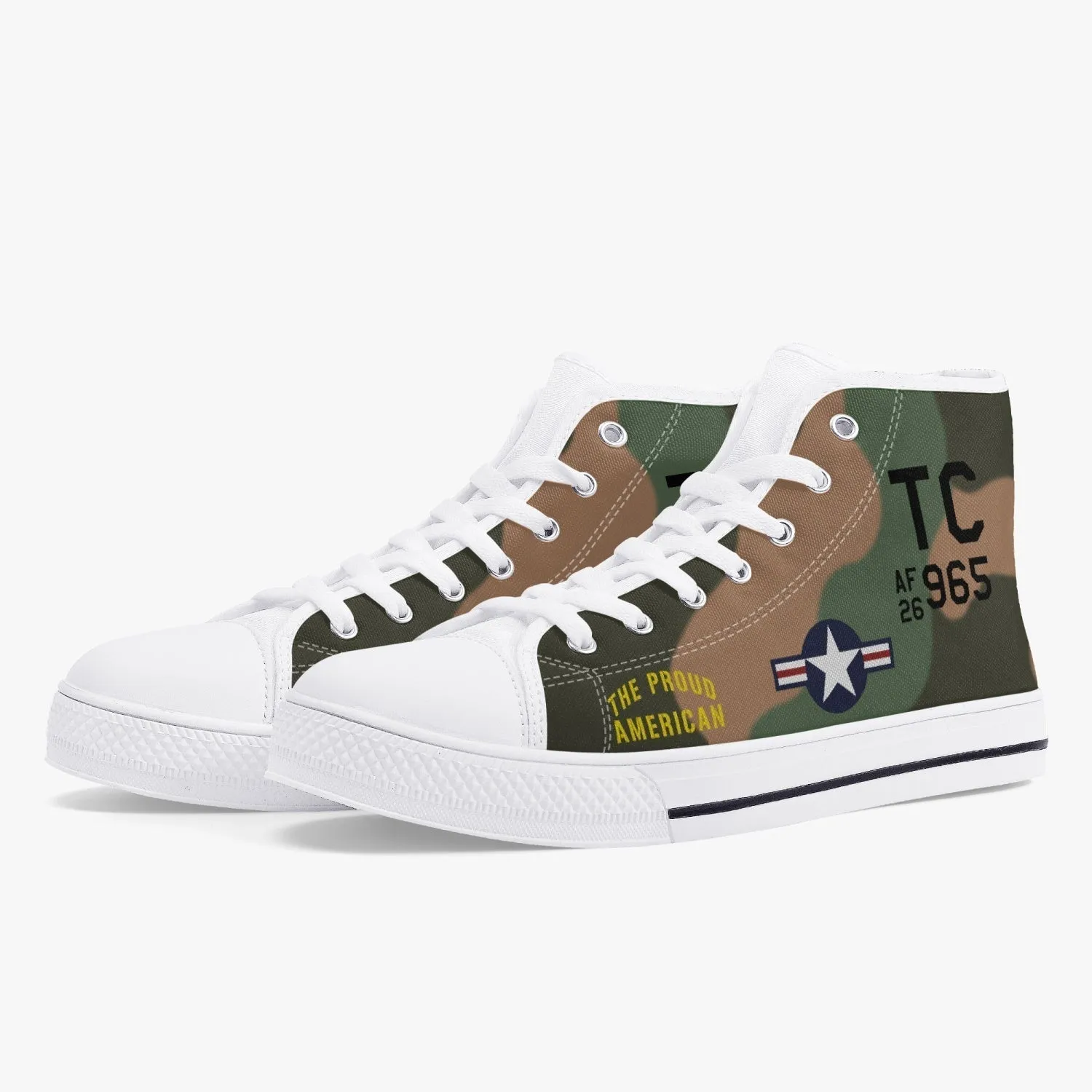 A-1 Skyraider "The Proud American" High Top Canvas Shoes