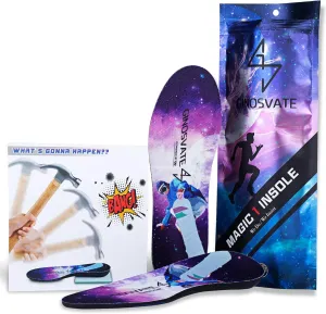 Absorbs 70% of Impact Energy Effectively,Boot Insoles for Men Work,Shock Absorbing Insoles for Women,Heavy Duty Support,Best Gifts for Dad/Mom M Purple