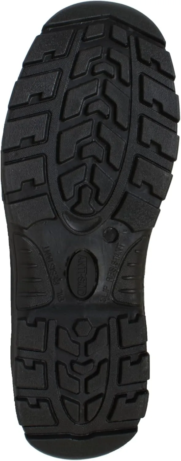 Ad Tec Men's Ankle Laceup Composite Toe Leather Work Boot, Black | Injection Molded Oil Resistant Outsole & Comfort Padded Collar