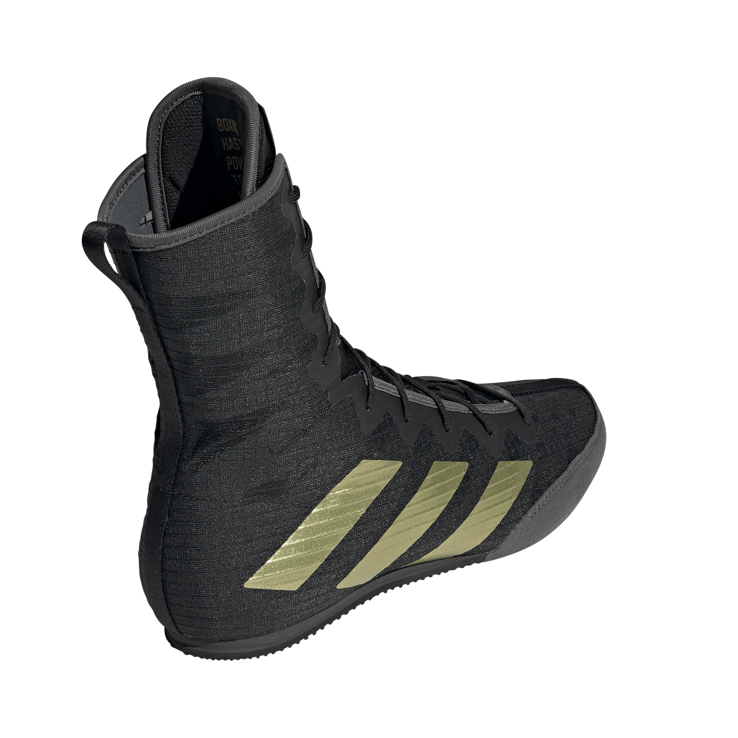 Adidas BOX HOG 4 Boxing Shoes Black and Gold