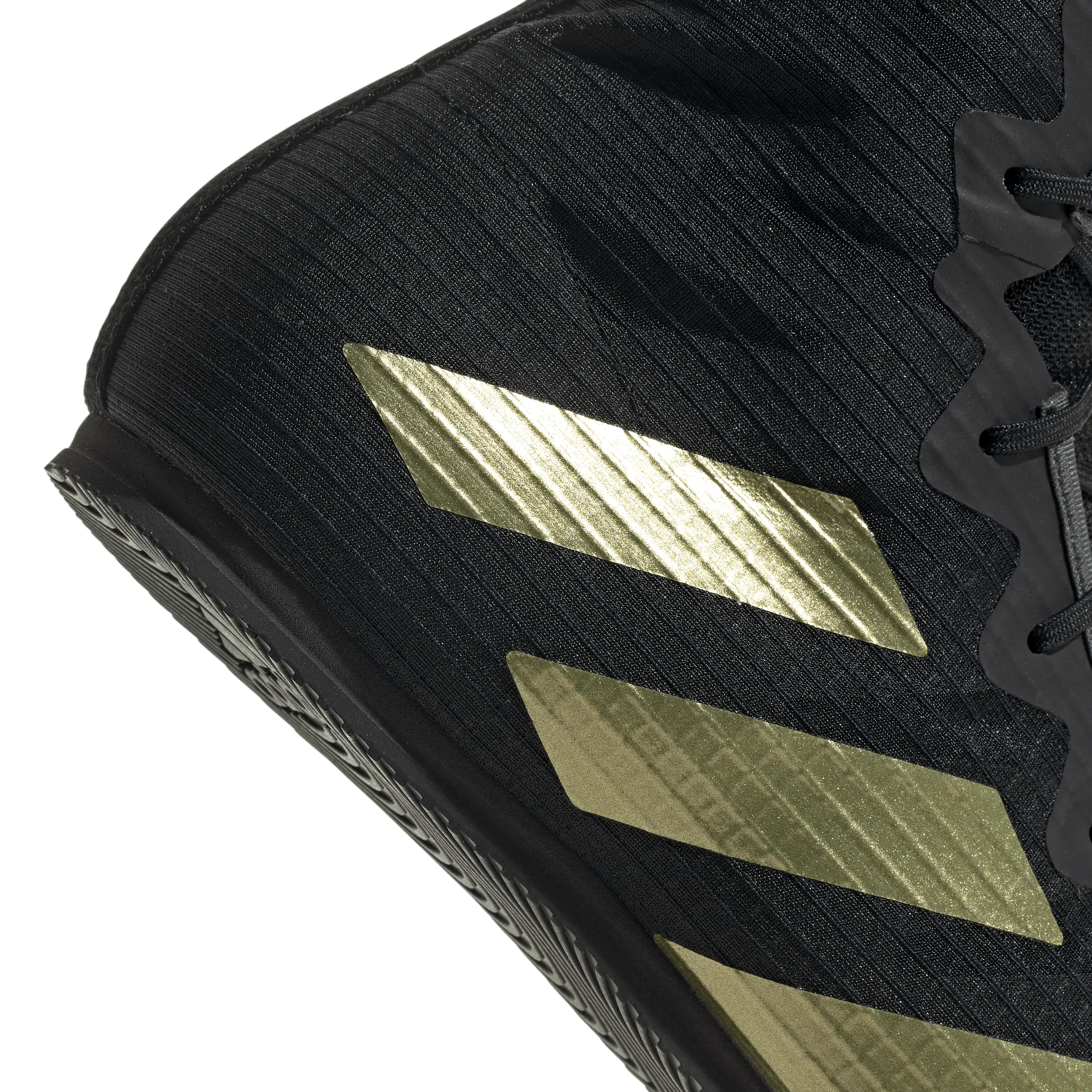 Adidas BOX HOG 4 Boxing Shoes Black and Gold