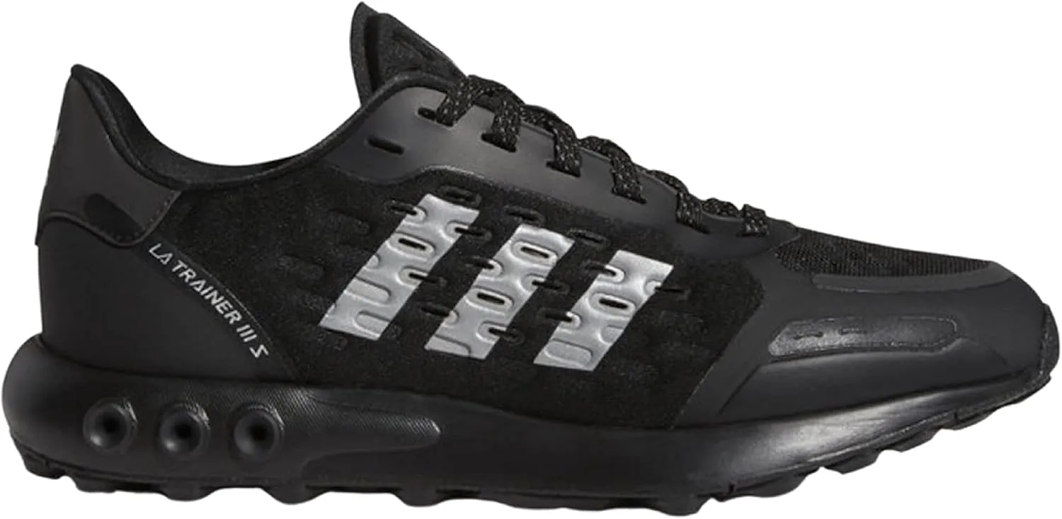 Adidas Originals LA Trainer III Big Kids Youth Grade School Running Shoes Sneaker (4.5, Numeric_4_Point_5) Black/Silver