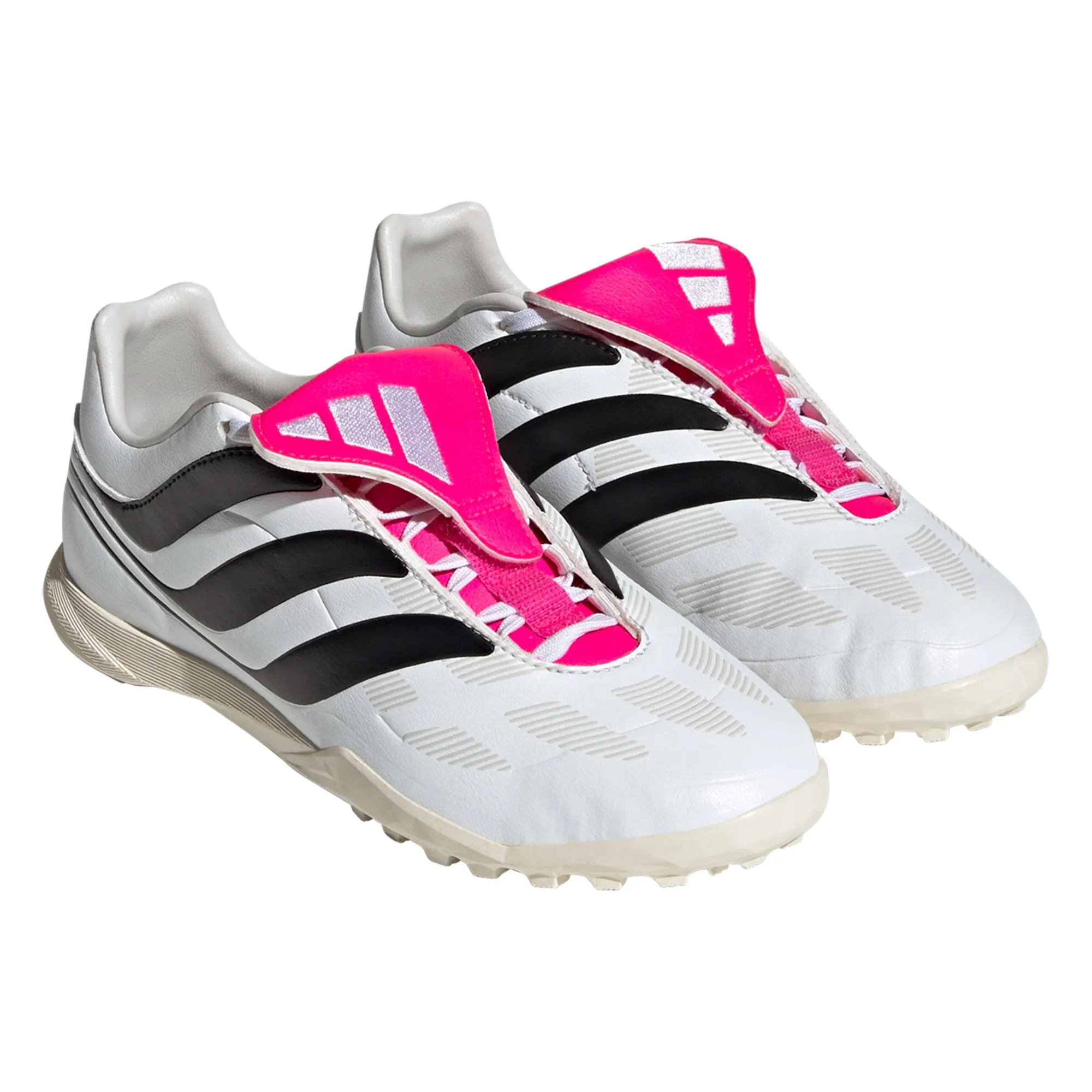 adidas Predator Precision.3 TF Junior Artificial Turf Soccer Shoes - White/Core Black/Team Shock Pink