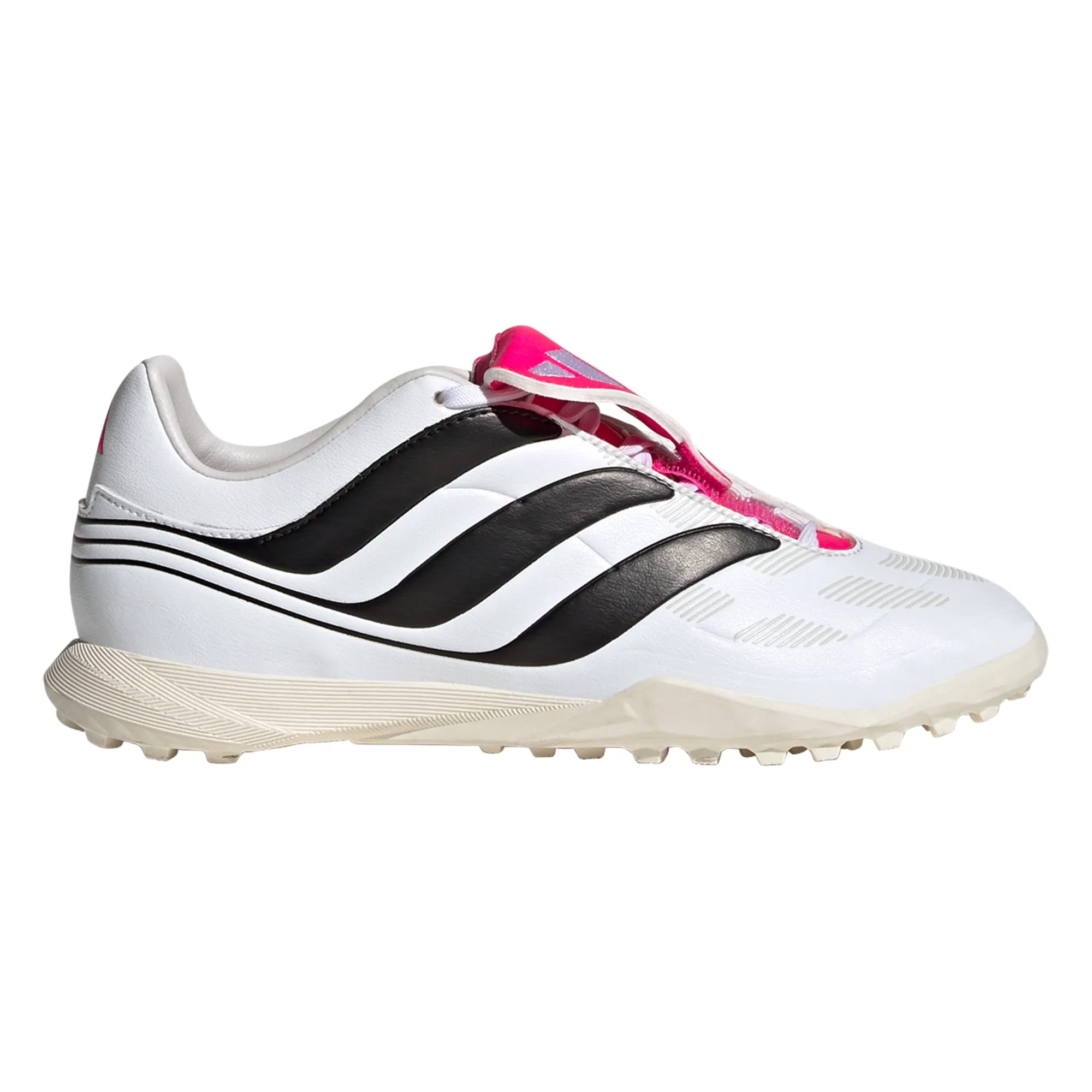 adidas Predator Precision.3 TF Junior Artificial Turf Soccer Shoes - White/Core Black/Team Shock Pink
