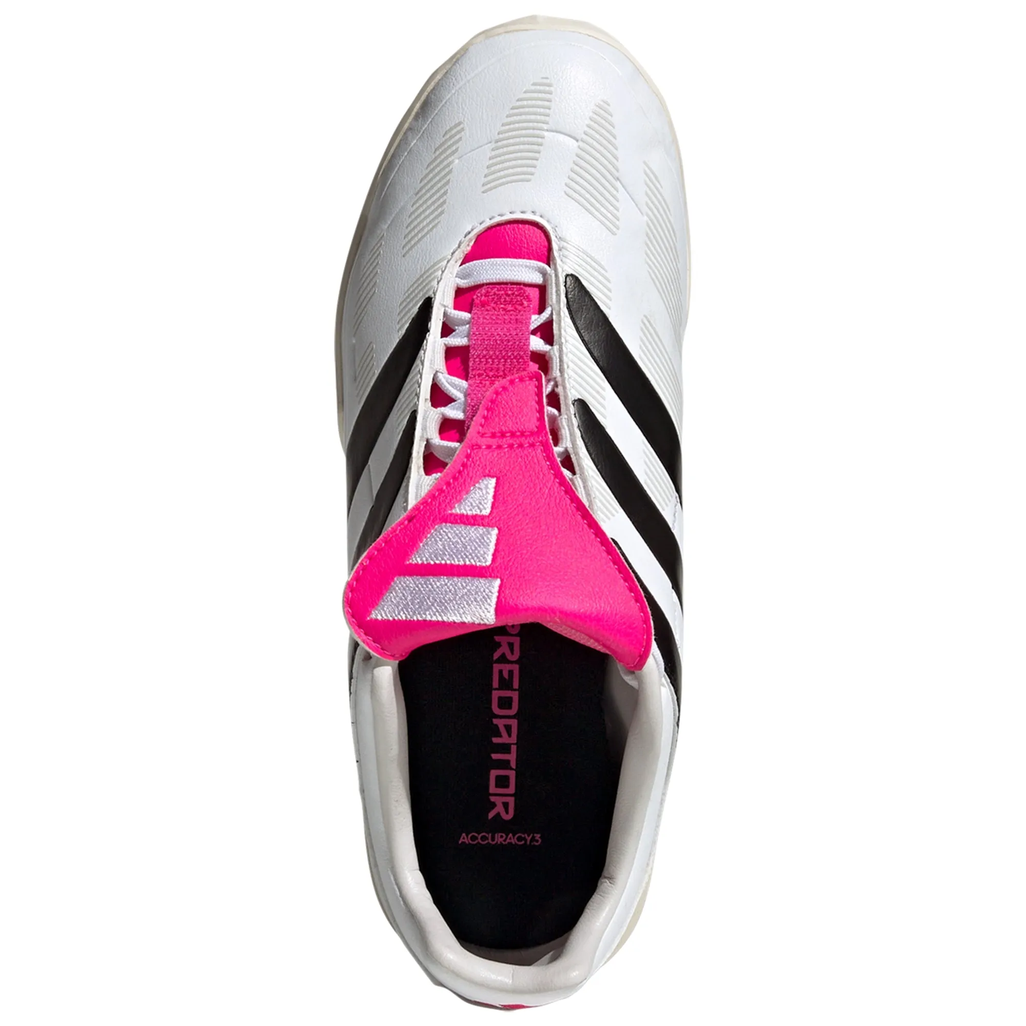 adidas Predator Precision.3 TF Junior Artificial Turf Soccer Shoes - White/Core Black/Team Shock Pink