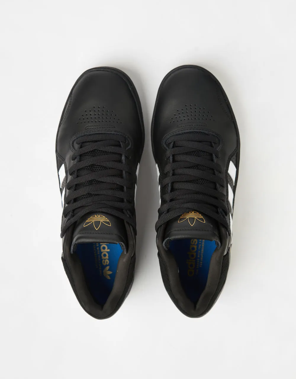 adidas Tyshawn Skate Shoes - Core Black/Ftw White/Gold Metallic
