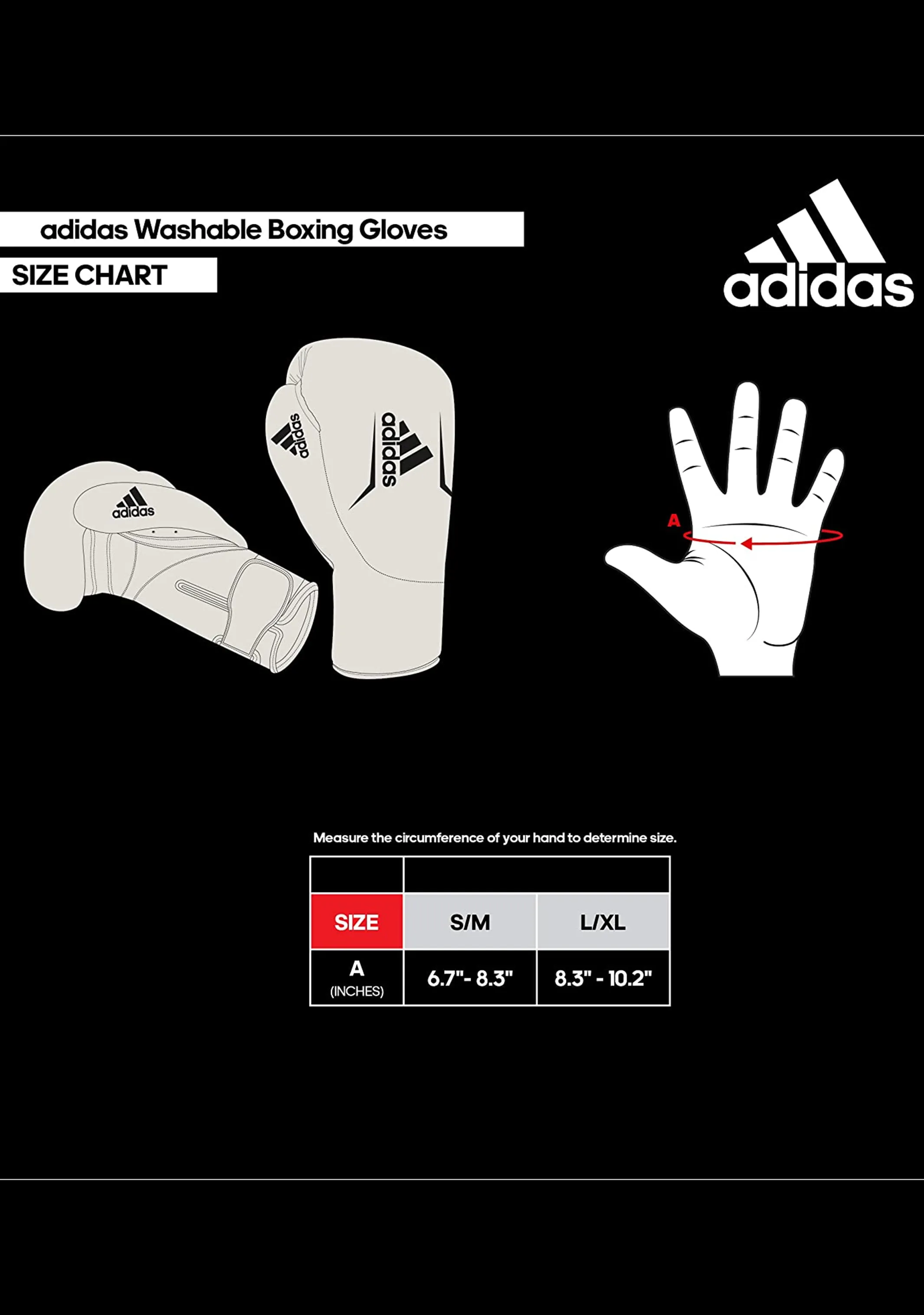 Adidas Women's Washable Boxing Glove <BR> ADIHBWG01 BLACK/GOLD