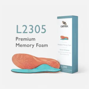 Aetrex Orthotic Men's Premium Memory Foam Orthotics W/ Metatarsal Support