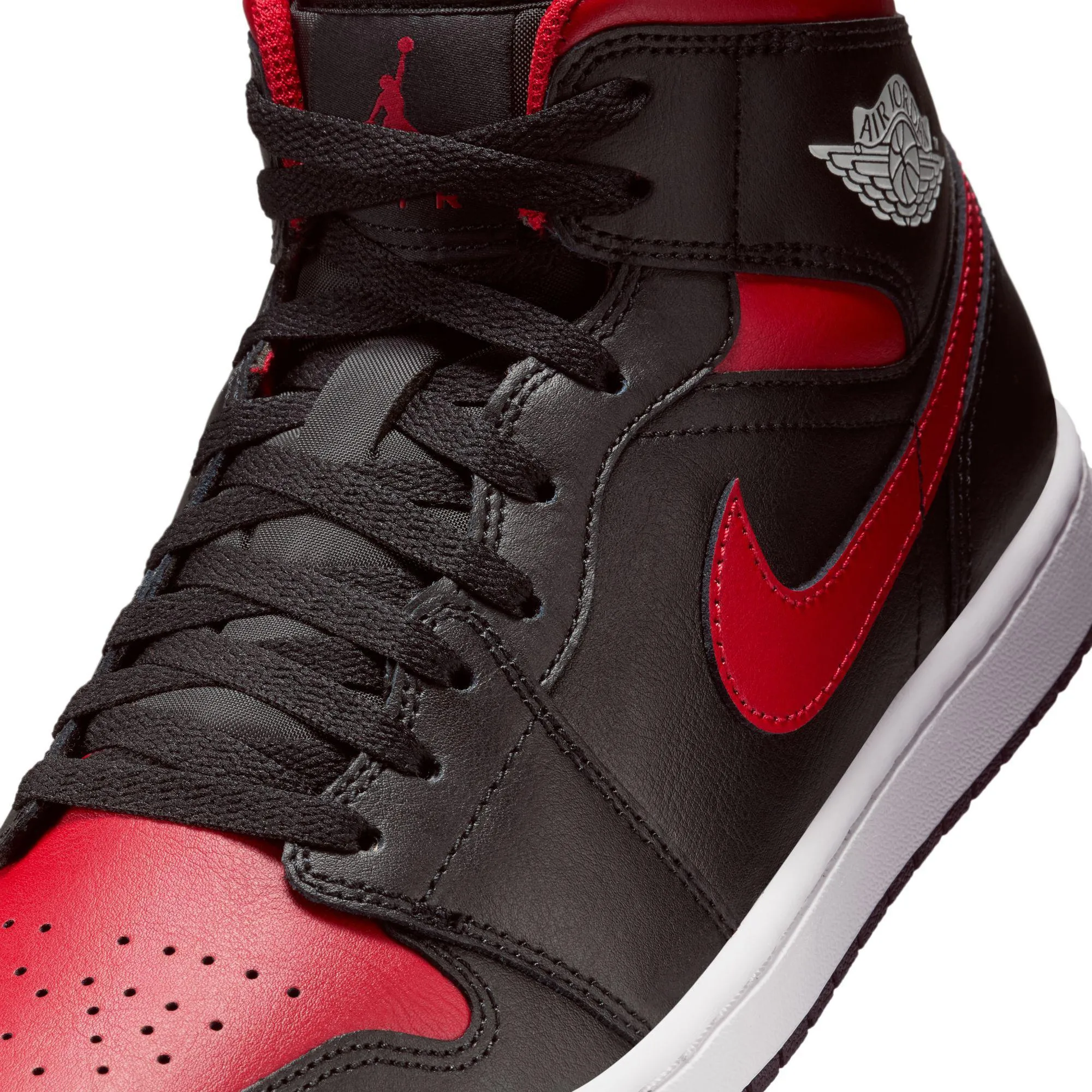 Air Jordan 1 Mid Black/University Red-Summit White