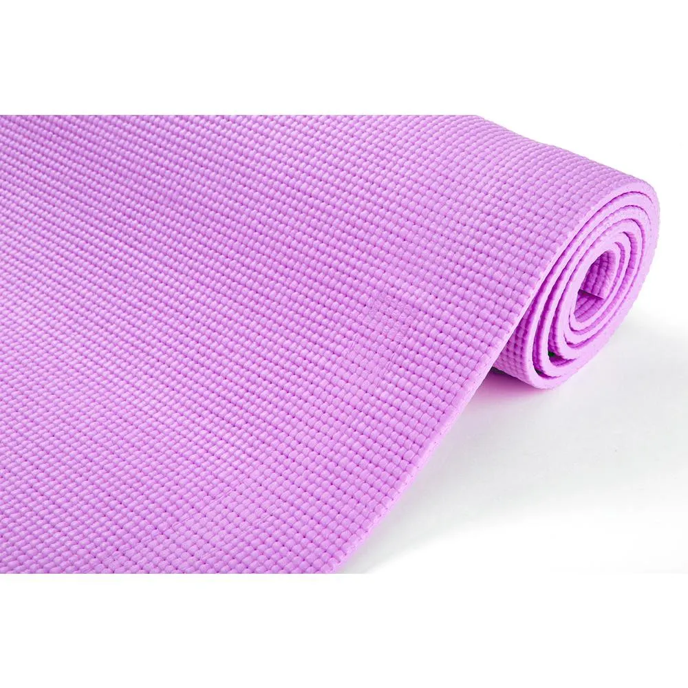 All Purpose Extra Thick Purple Fitness & Exercise 24 in. x 68 in. Yoga Mat with Carrying Strap