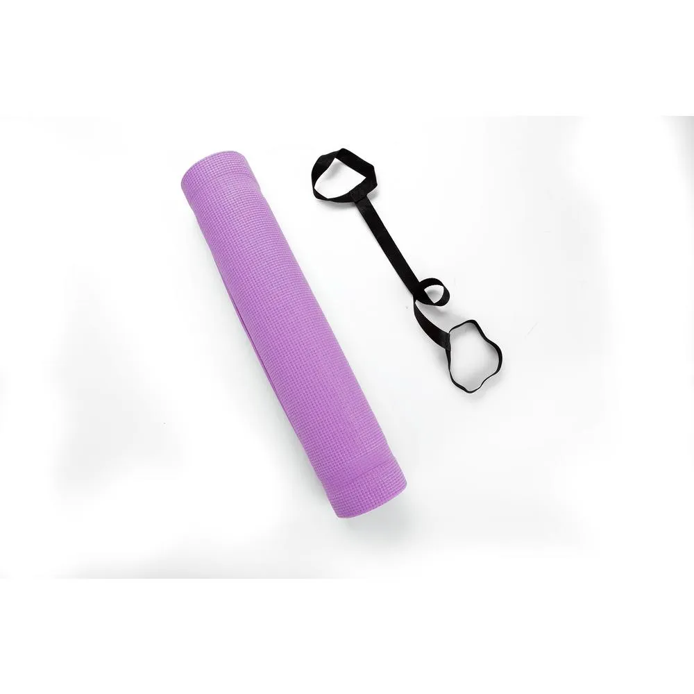 All Purpose Extra Thick Purple Fitness & Exercise 24 in. x 68 in. Yoga Mat with Carrying Strap
