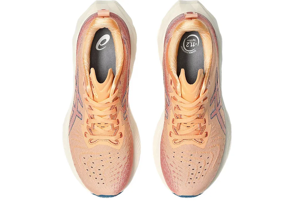 Asics Women's NOVABLAST 4 Running Shoes in Faded Orange/Deep Red