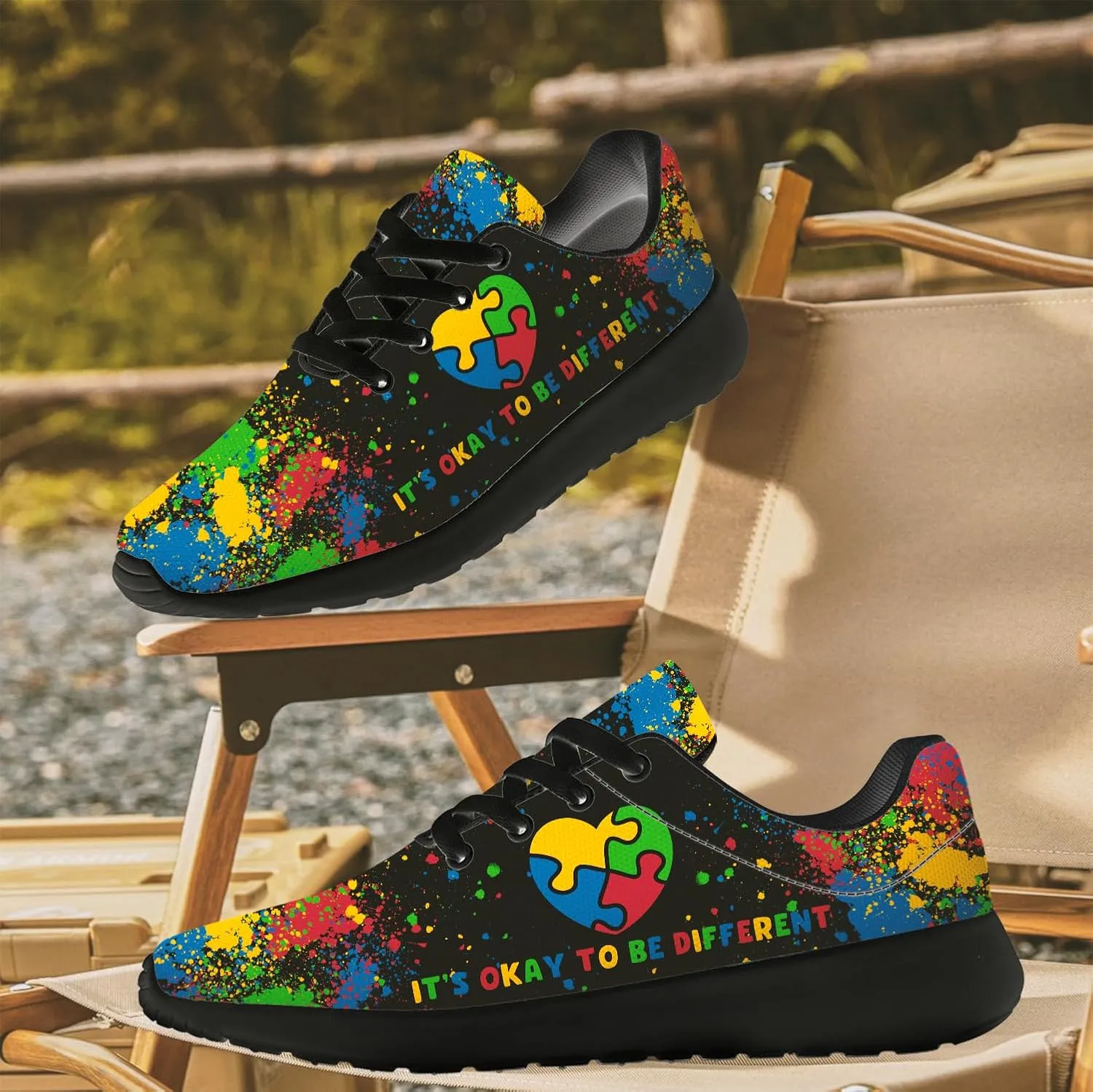 Autism Shoes for Women Men Running Shoes Lightweight Tennis Sneakers Gifts for Him Her