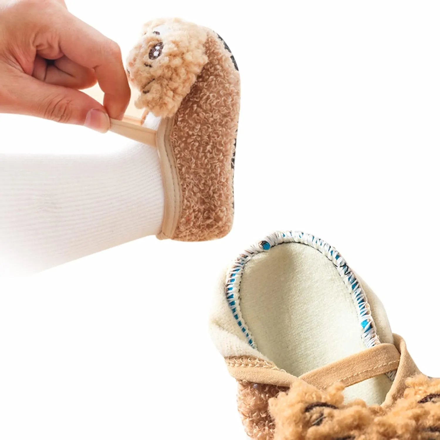 Baby 4t Shoes Boys and Girls Cartoon Character Pattern Warm Toddler Shoes Indoor Floor Socks Non Kids Shoes High Top