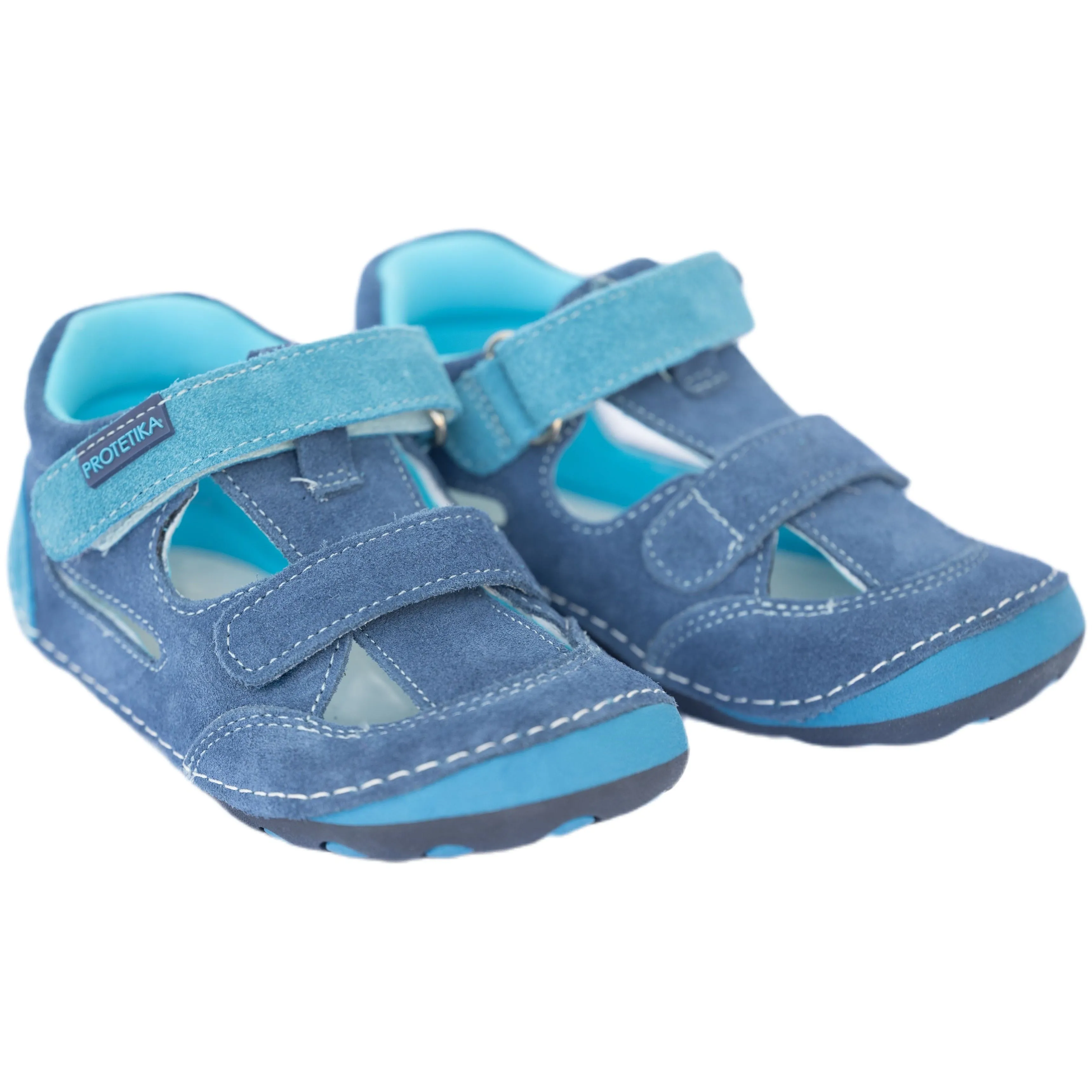 barefoot FLIP blue toddler boy sneakers (wide)