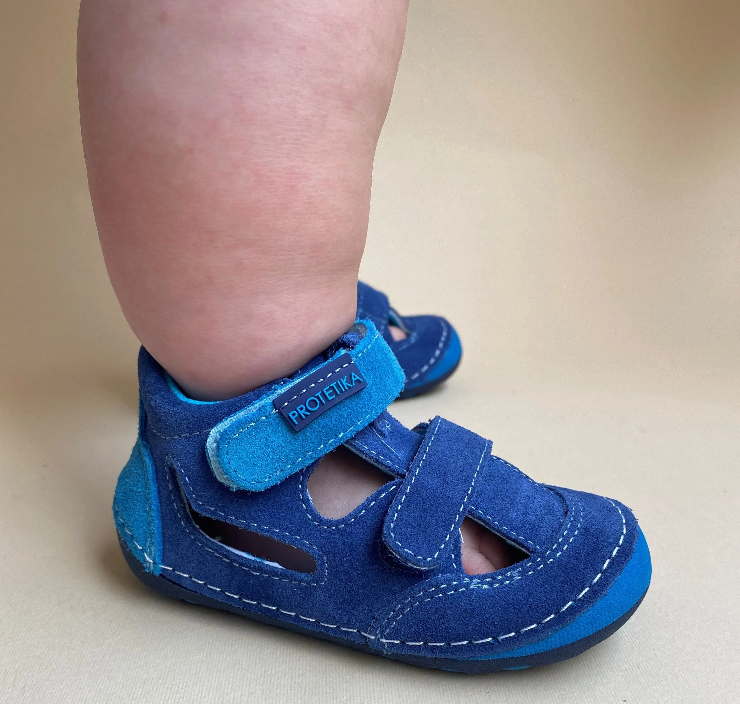 barefoot FLIP blue toddler boy sneakers (wide)