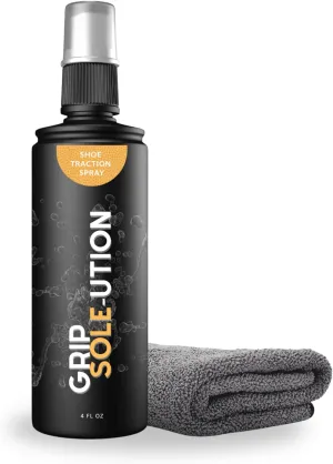 Basketball Shoe Sole Grip Spray Spritz 4 oz - Protect Soles, Increase Traction, Cleans Rubber, Enhance Performance, Black