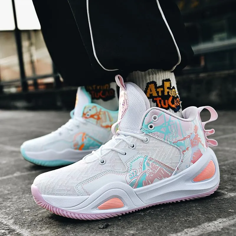 Basketball Shoes for Womens Mens Breathable Fashion Sneakers Comfortable Volleyball Outdoor Non Slip Sport Woman Man Shoe