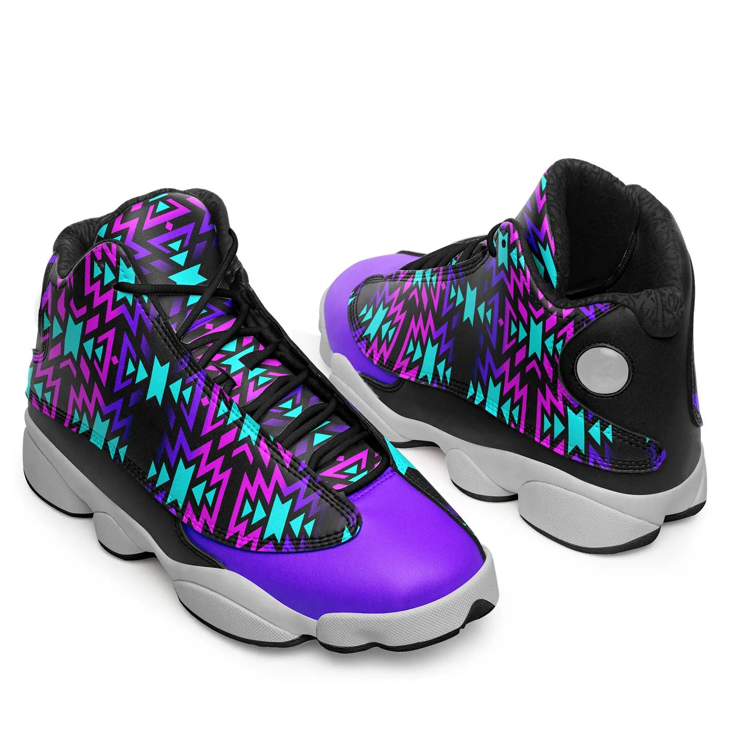Black Fire Winter Sunset Isstsokini Athletic Shoes