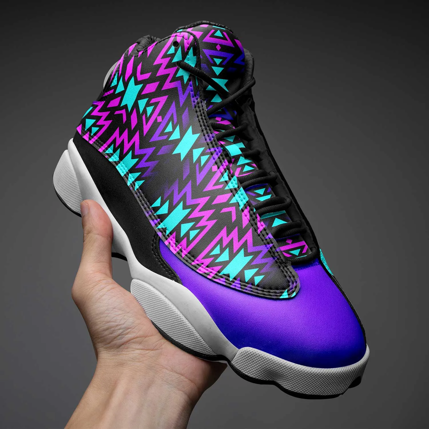 Black Fire Winter Sunset Isstsokini Athletic Shoes