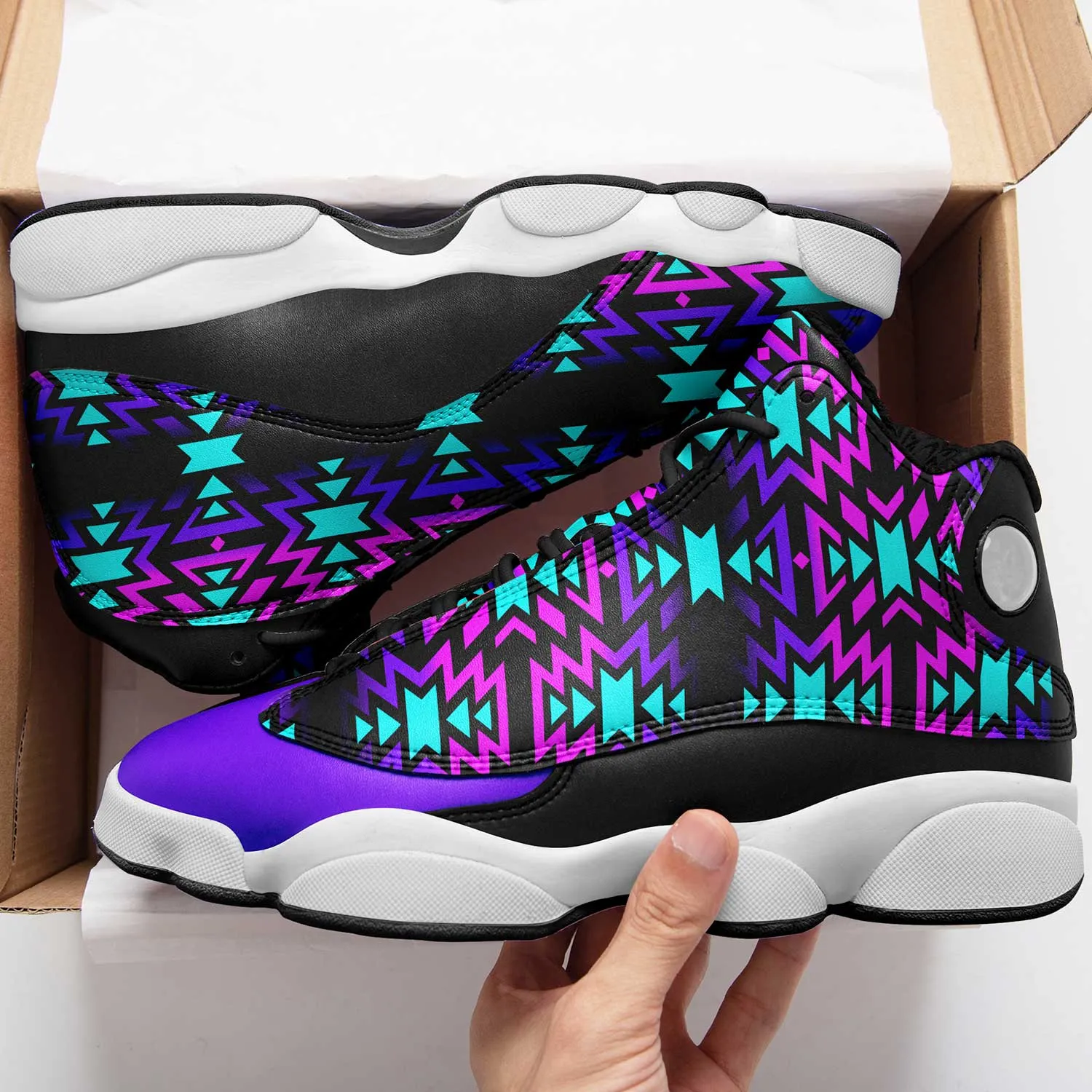 Black Fire Winter Sunset Isstsokini Athletic Shoes