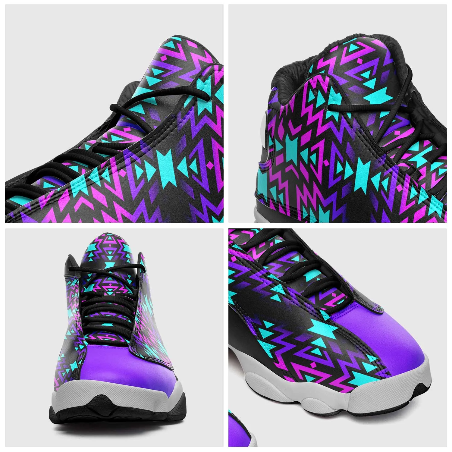 Black Fire Winter Sunset Isstsokini Athletic Shoes