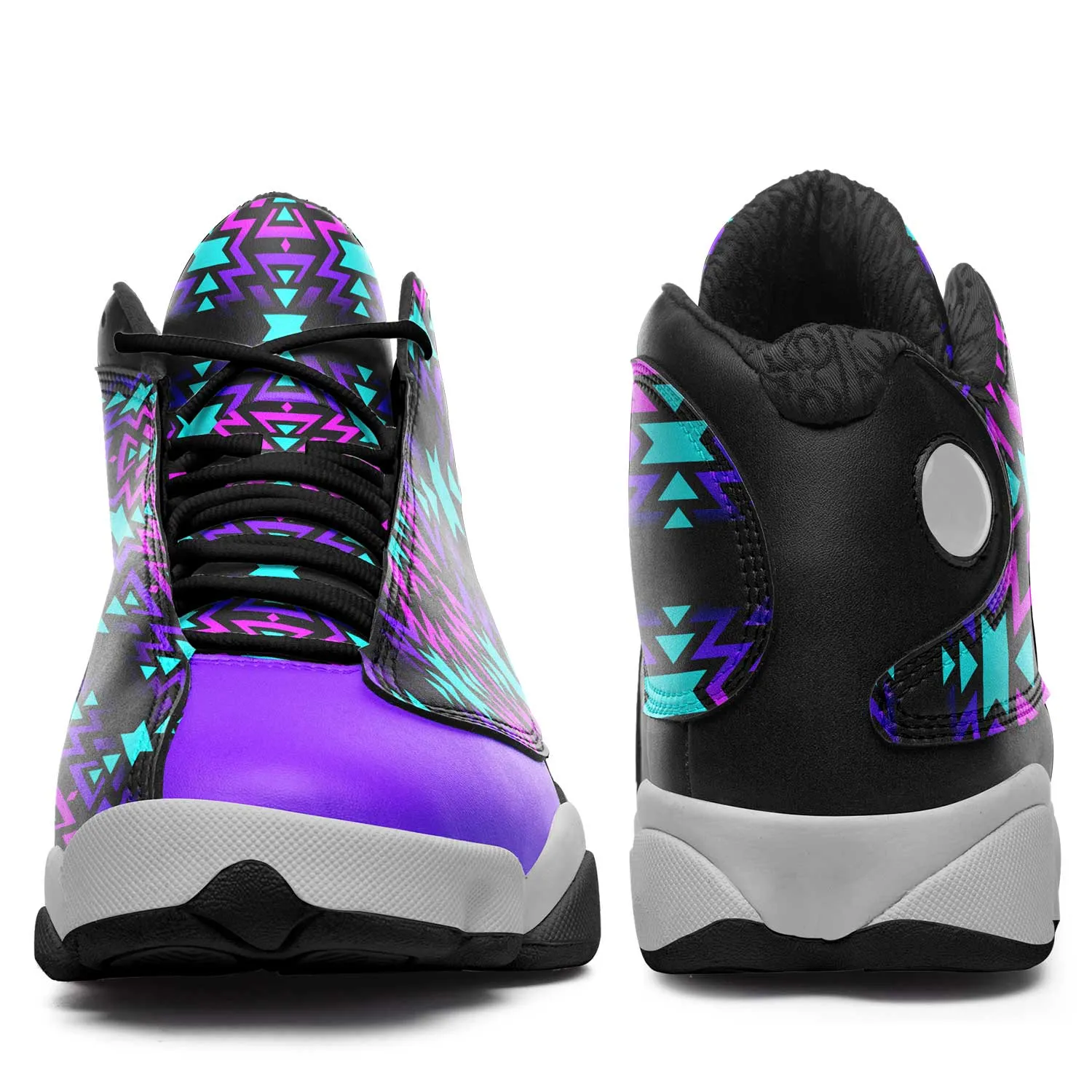 Black Fire Winter Sunset Isstsokini Athletic Shoes