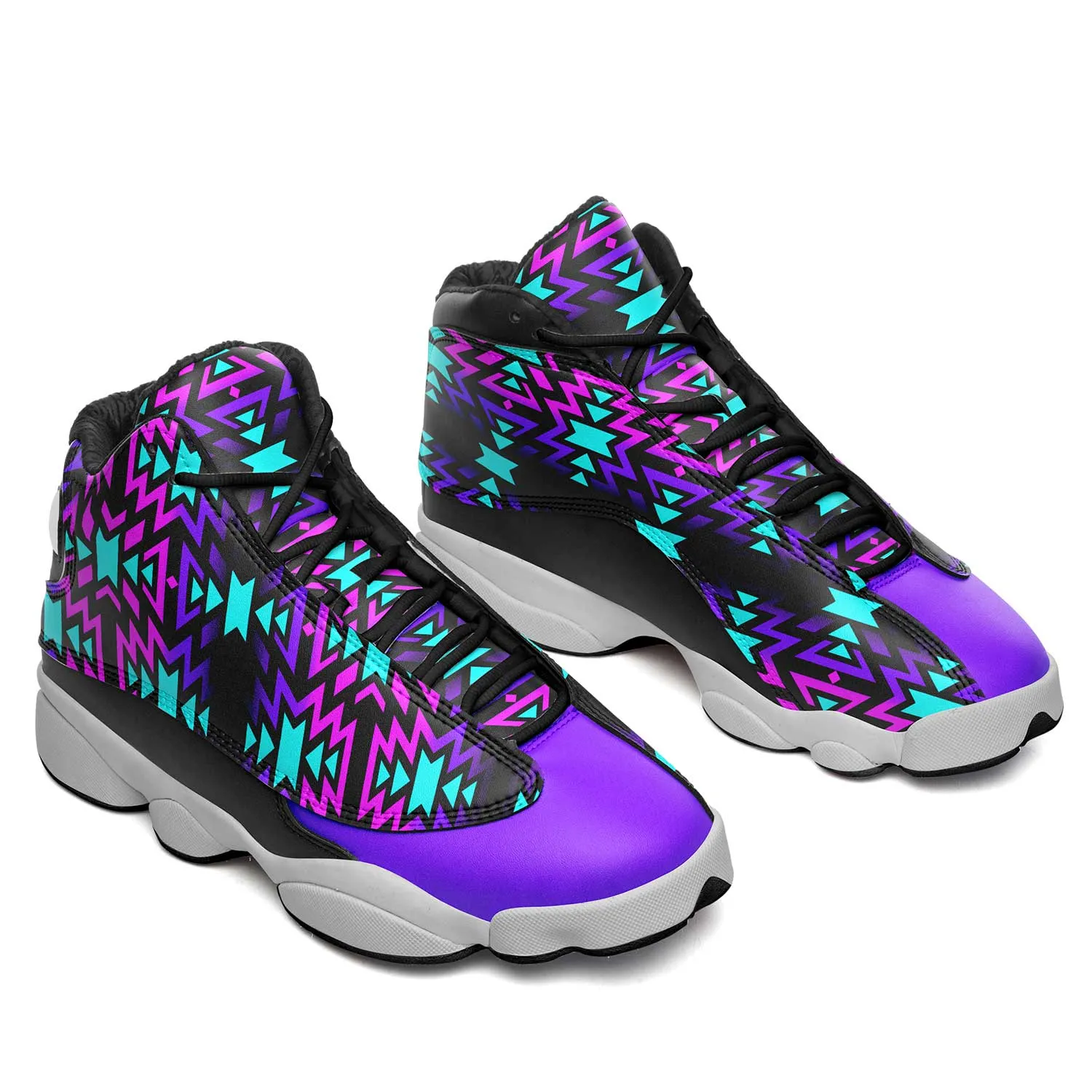 Black Fire Winter Sunset Isstsokini Athletic Shoes