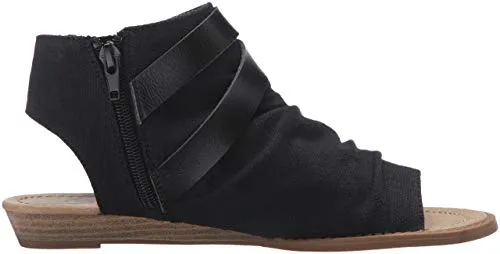 Blowfish Malibu Women's Balla Wedge Sandal Black Open Toe Sandals (9)