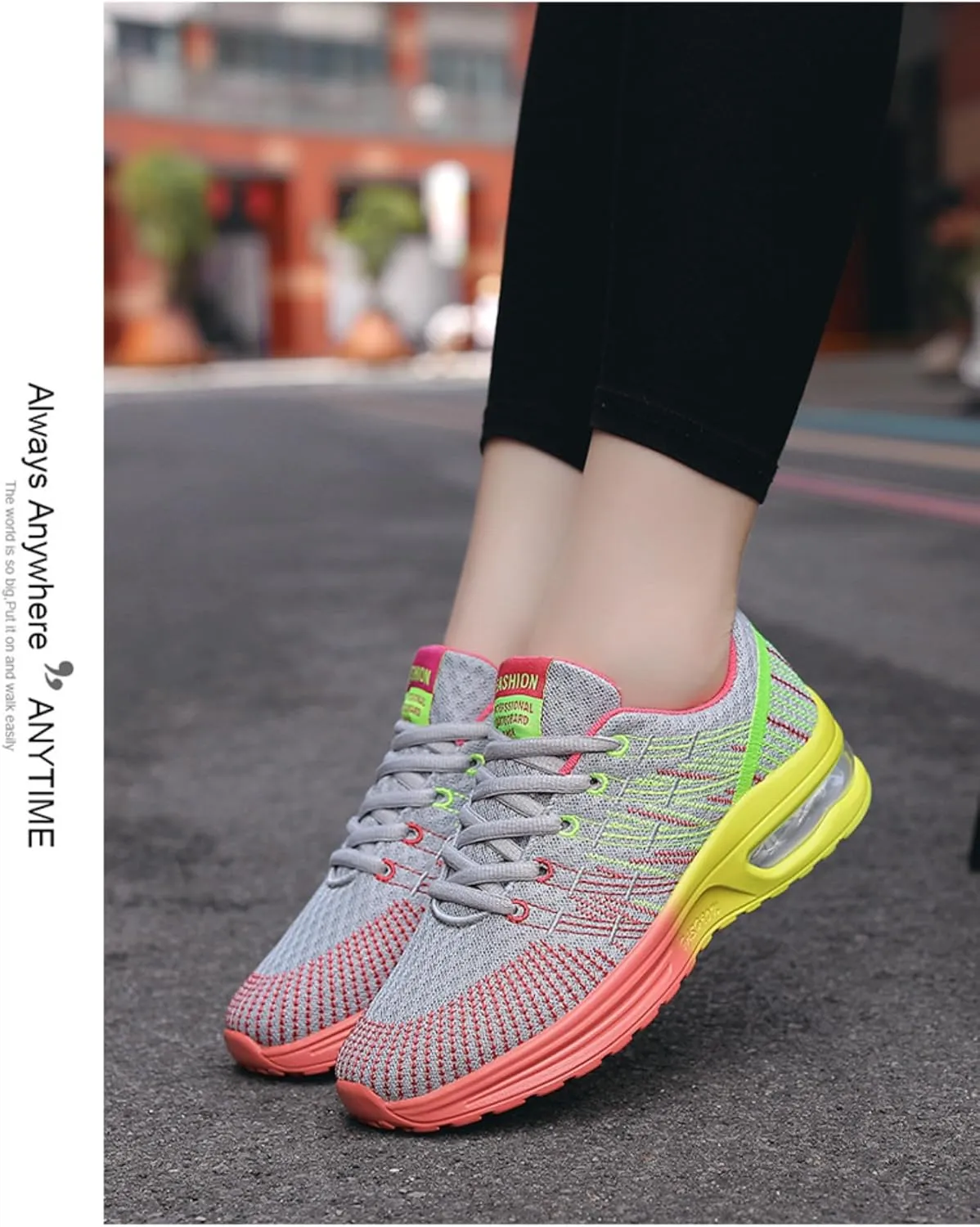 Breathable Mesh Y2K Colorful Running Sneakers for Daily Jogging with Lightweight Comfort Air Cushion Unique Multicolor Design