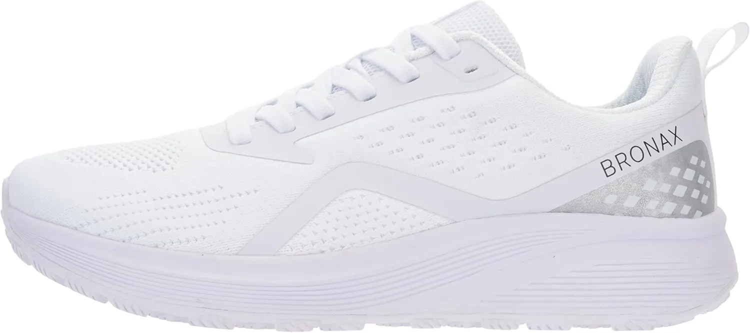 BRONAX Men's Wide Cushioned Supportive Road Running Shoes | Wide Toe Box | Rubber Outsole