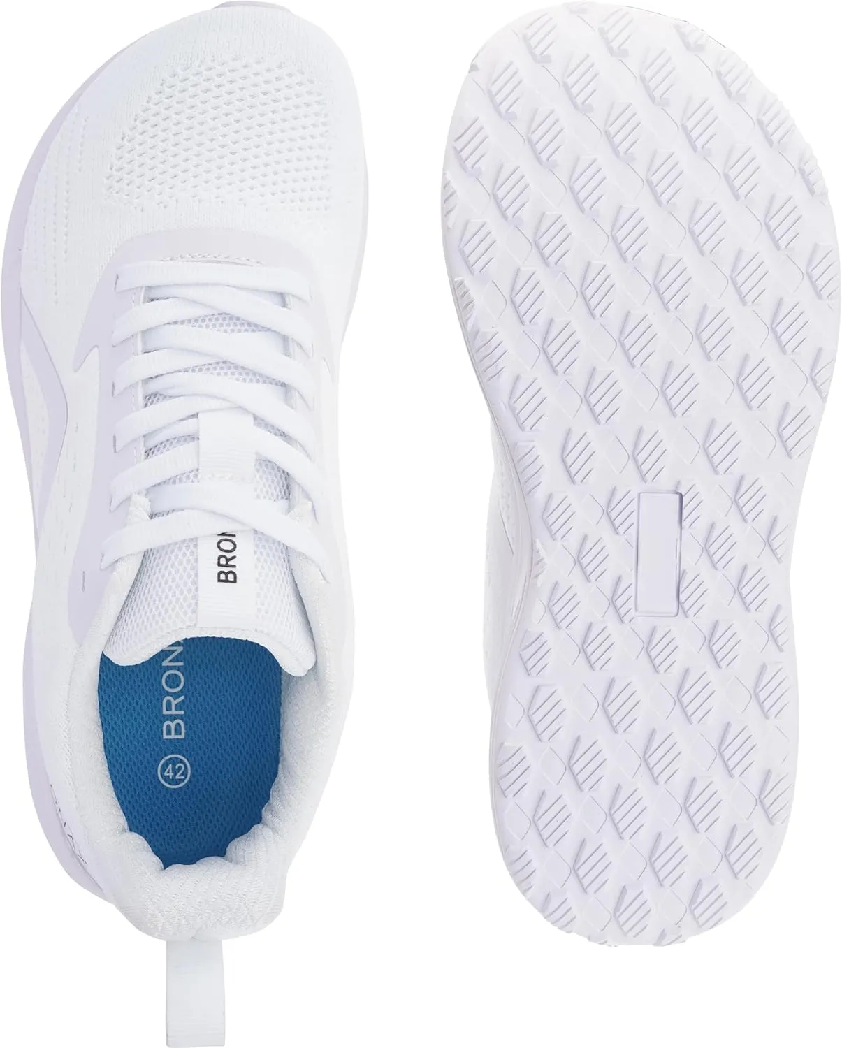 BRONAX Men's Wide Cushioned Supportive Road Running Shoes | Wide Toe Box | Rubber Outsole