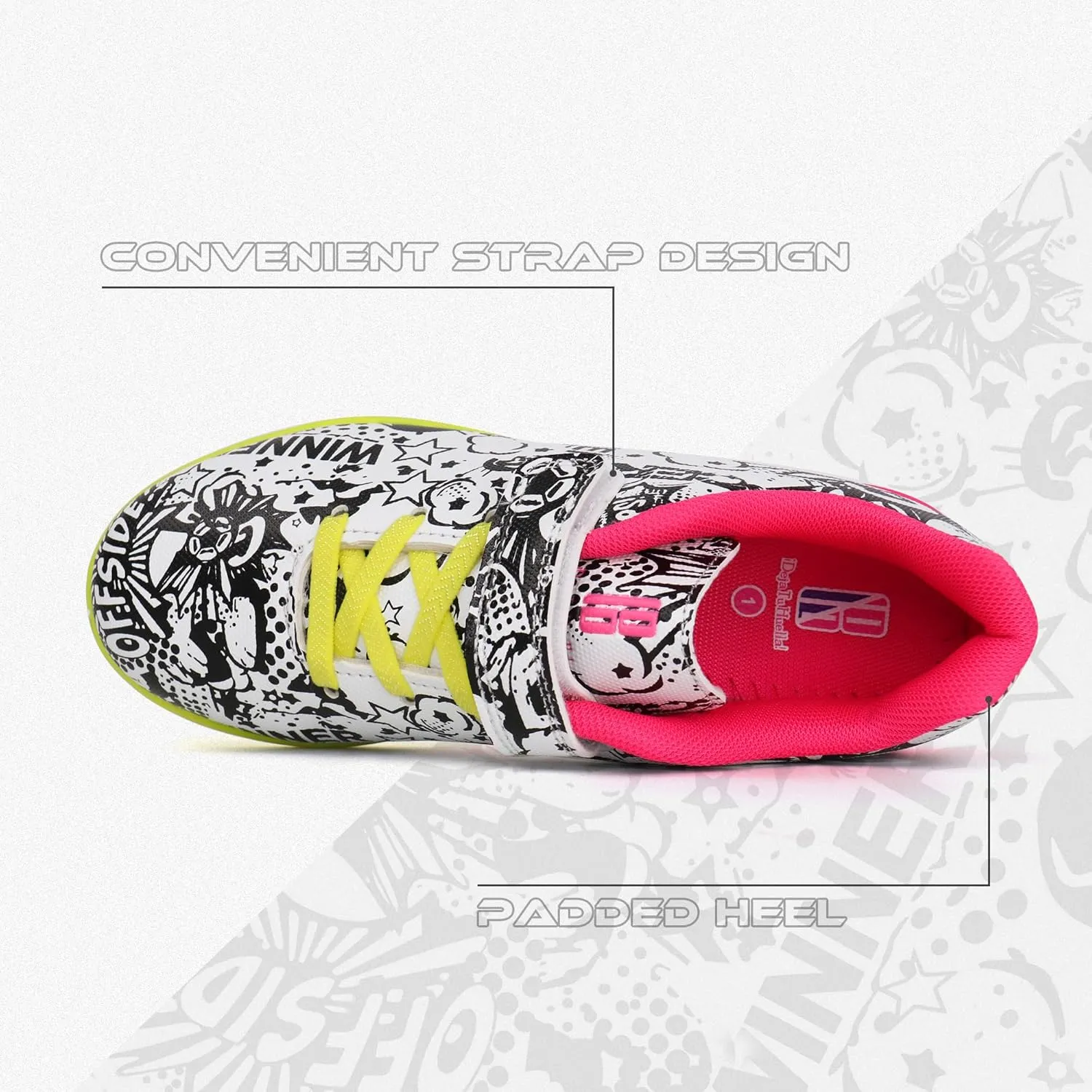 brooman Kids Indoor Soccer Shoes Boys Girls Futsal Soccer Shoes